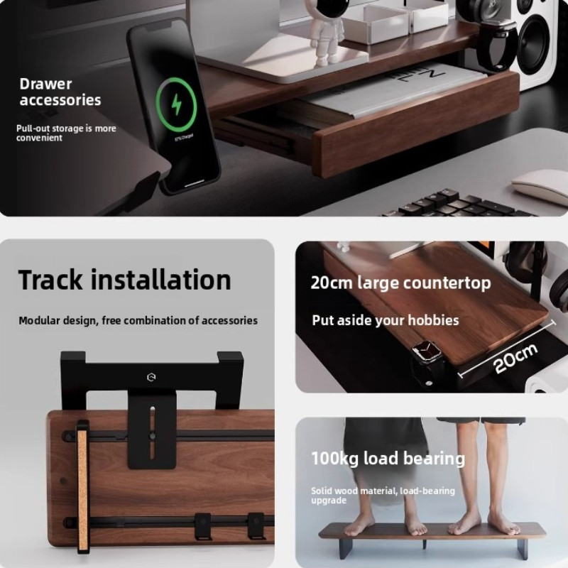 Laptop Accessories Box - Caixa de Armazenamento Metálica para Monitor
