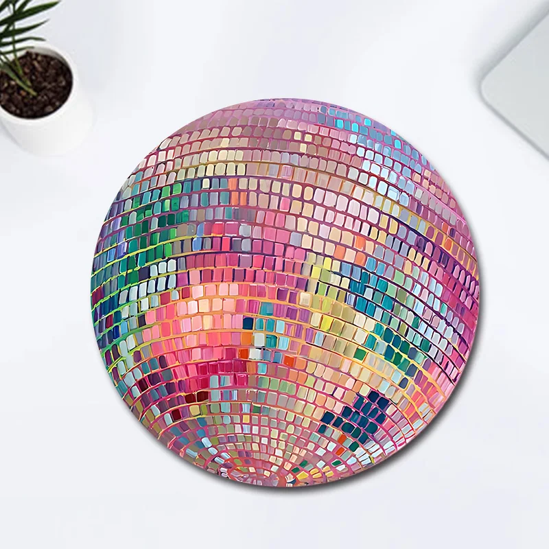 Mouse Pad Redondo de Borracha  - Laptop Accessories Pink avaliação e preço
