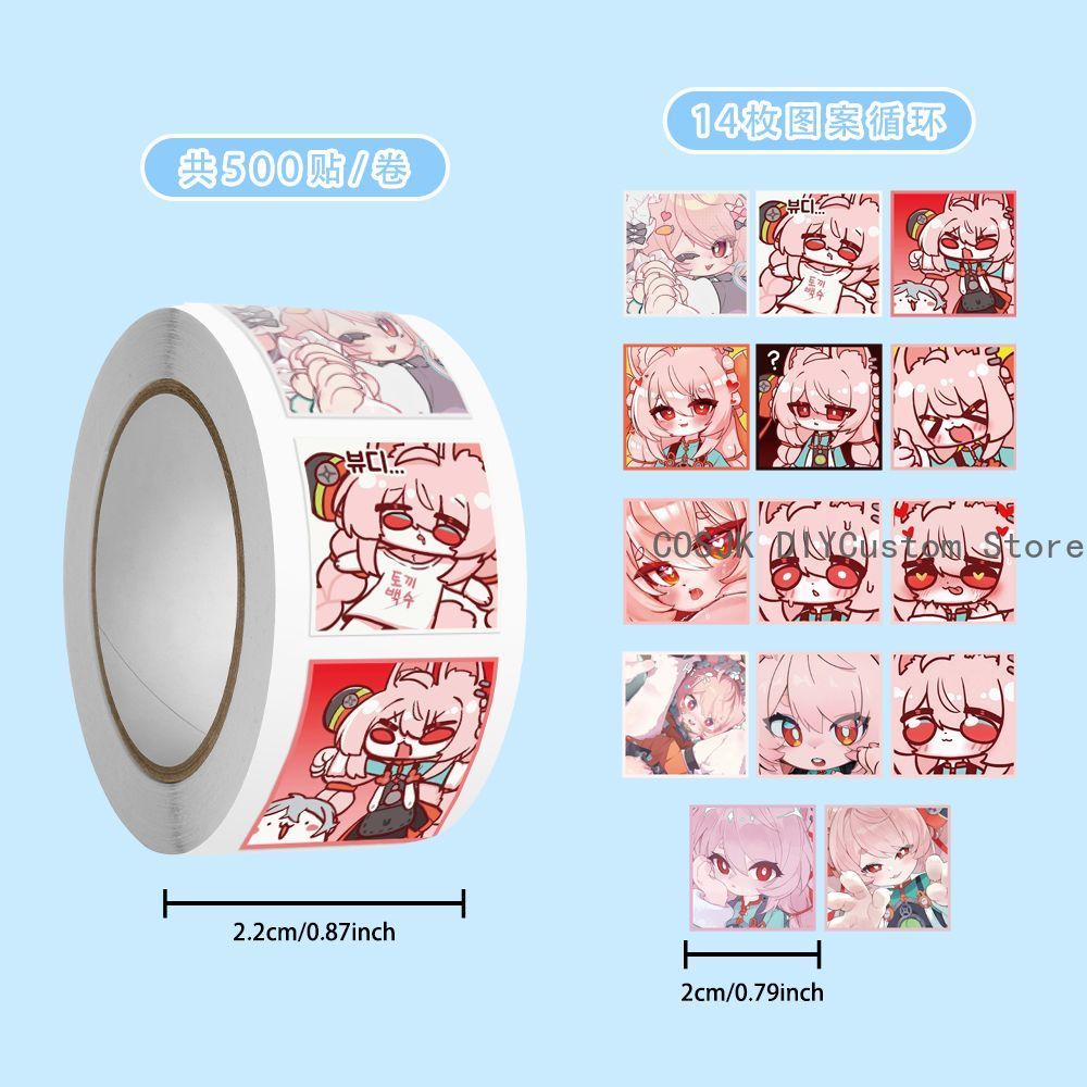 500 Adesivos em Rolo Anime Zen - Laptop Accessories For Students avaliação e preço