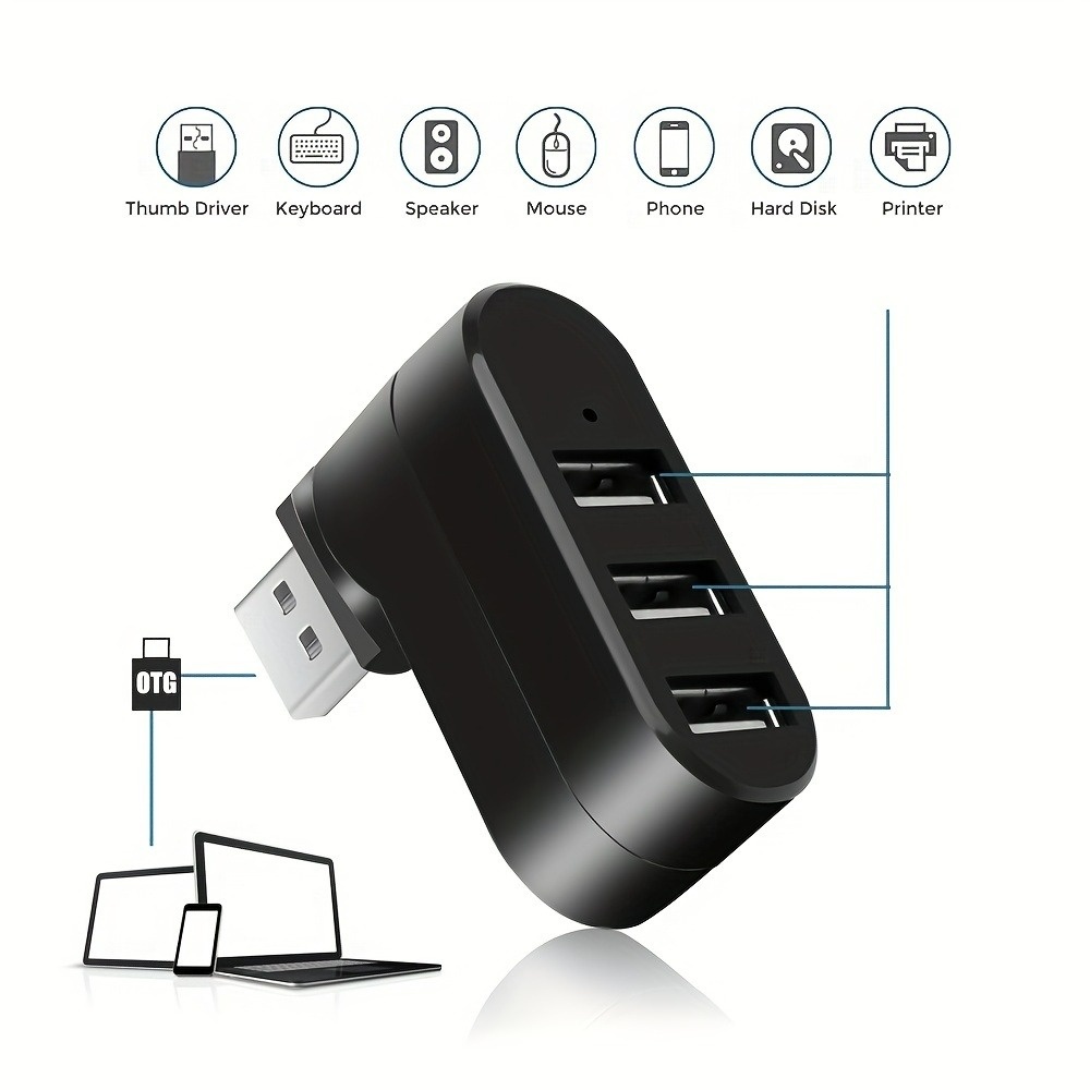 Hub USB 2.0 3 portas 180 °   A - Xiaomi Laptop Accessories avaliação e preço